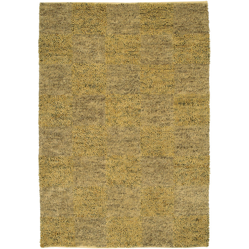 Celsa Wool Geometric Indoor Rug, Rectangle 5' x 7'6", Gold