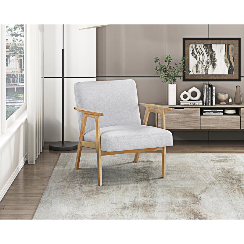 Chaise d'appoint, Gris, Naturel