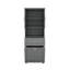 Grande armoire de salle de bain avec panier à linge, tablettes réglables-114234427