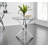 Tierra Sleek Metal and Glass Round Dining Table Set with 4 Faux Leather Upholstered Dining Chairs-196078979
