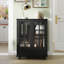 Armoire de rangement avec portes doubles en verre et tiroir-339981918