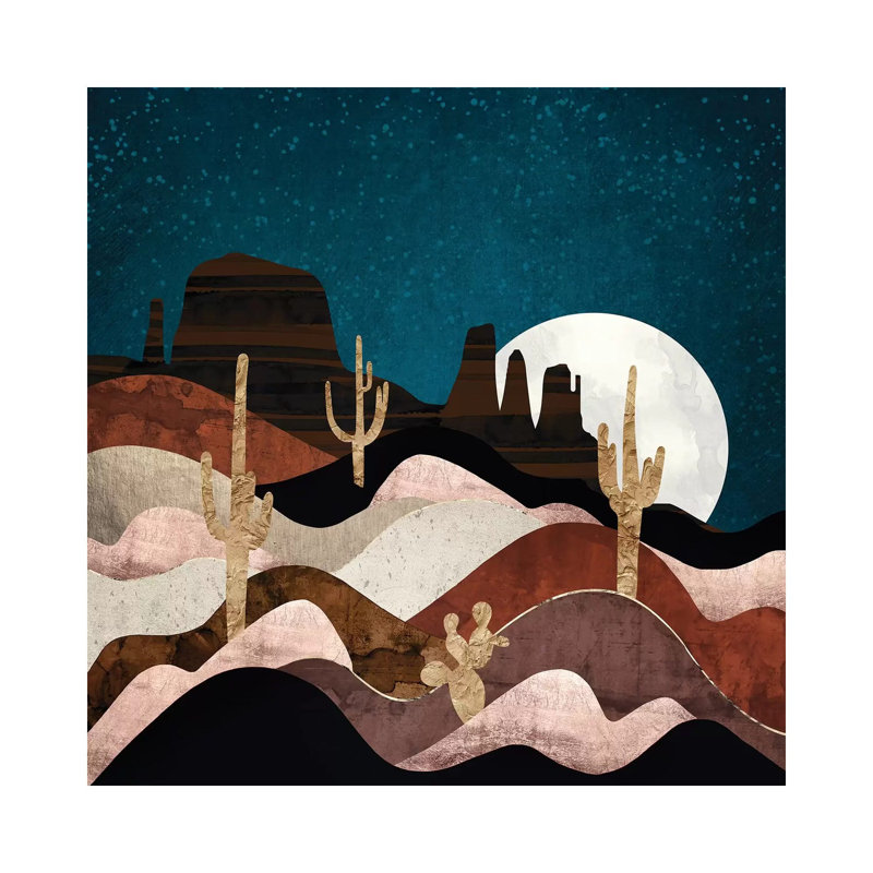 Étoiles du désert - impression, H 37 po x l 37 po x P 1,5 po, Toile tendue, Aucun mat