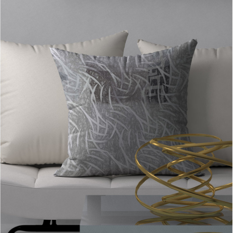 Abstract Throw Pillow, 20" H x 20" W