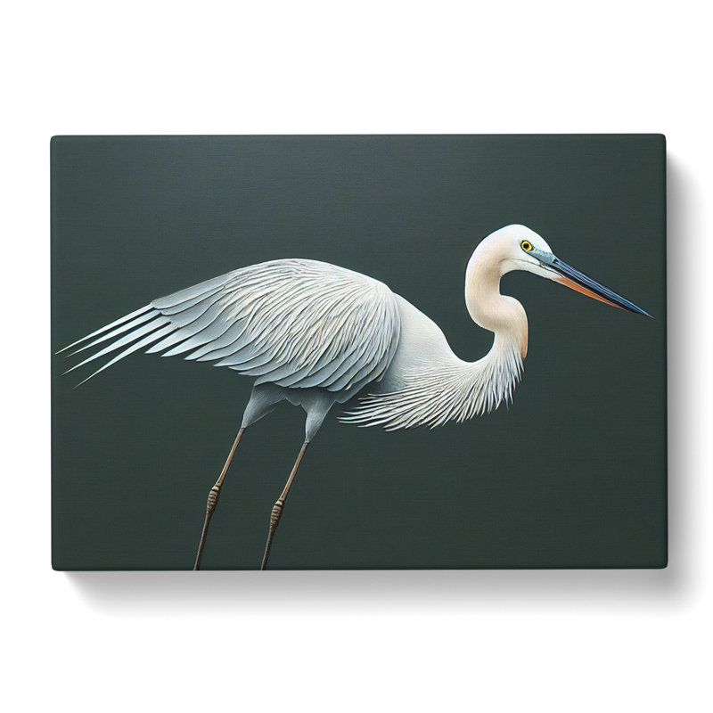 Fabulous Heron Bird - Wrapped Canvas, 40cm H x 60cm W