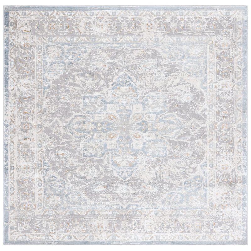 Wendalyn Performance Oriental Rug, Square 6'7"