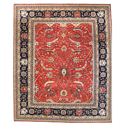 Tribal One-of-a-Kind 12' X 14'5" New Age Wool Area Rug in