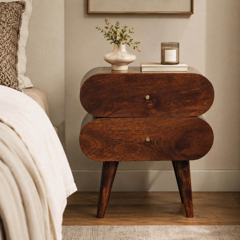 17.7'' W Solid Wood Nightstand