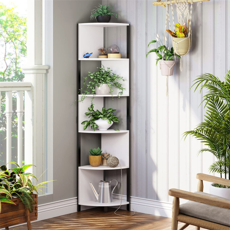 Annajean 175cm H x 36cm W Corner Bookcase