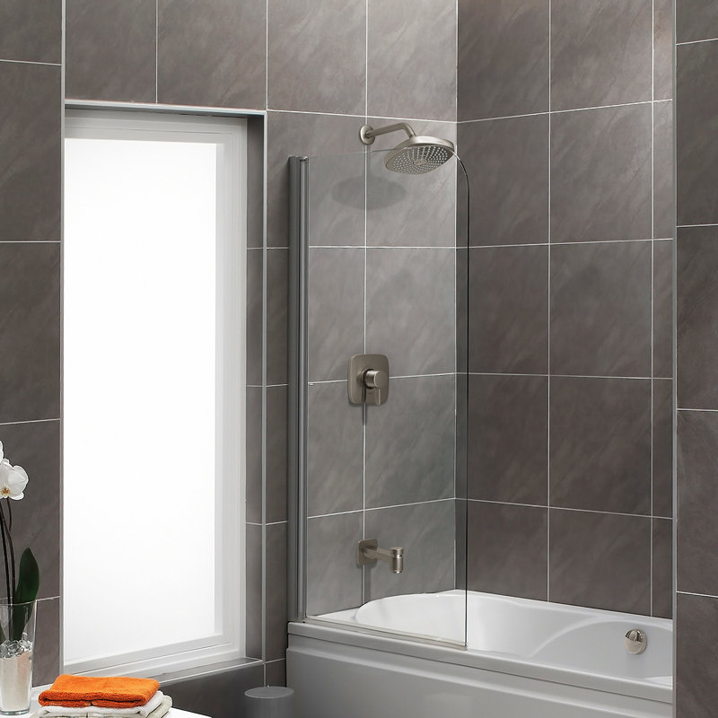 Robinet de baignoire et douche à pression équilibrée avec soupape grossière Croma Select E, Nickel brossé