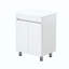 Meuble-lavabo pour salle de bain avec lavabo, meuble-lavabo pour petit espace, meuble-lavabo autoportant avec 2 armoires à fermeture douce