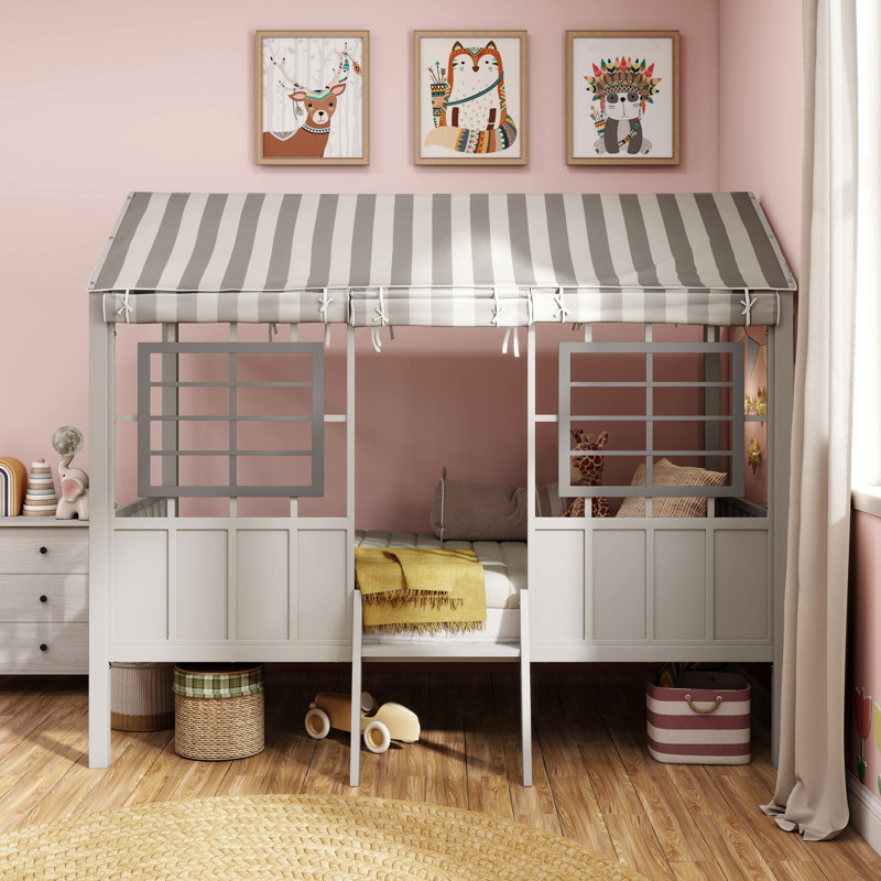 Lit mezzanine simple Forest, Gris/taupe