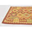 Tapis en laine noué la à la main rouille/beige 2 pi 10 po x 4 pi one-of-kind Elland