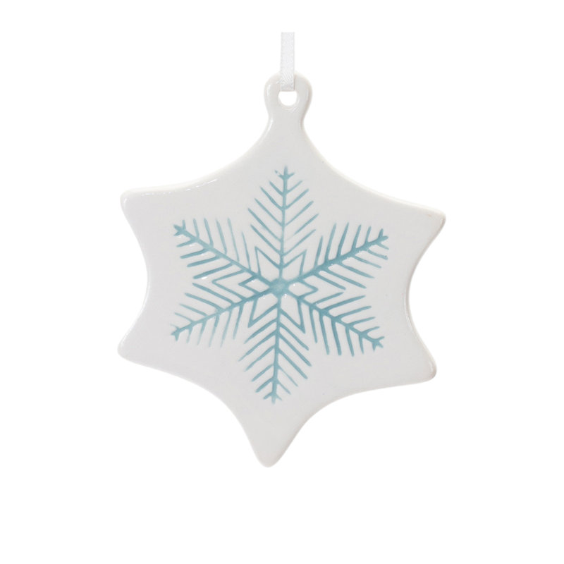 4'' Ceramic Holiday Shaped Ornament