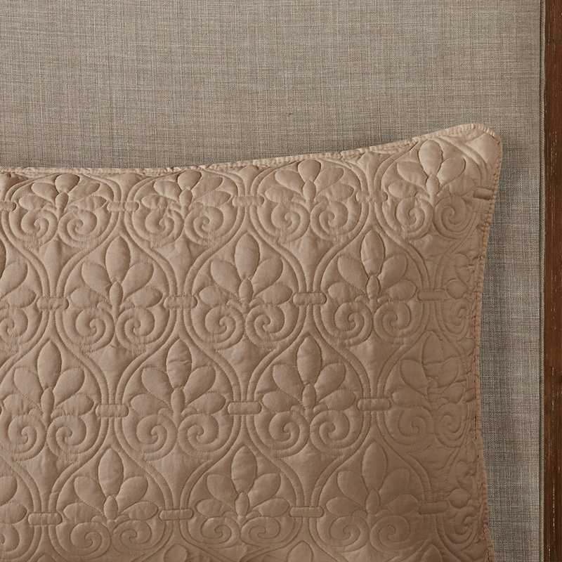 3 Piece Split Corner Bedspread In Khaki King - With Pleats, Soft Microfiber, Filled Bedding Microfiber Fabric, Filling, Long-Term Durability