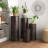 Beardall Metal Pillar Style Brown Pedestal Table with Hammered Design Set