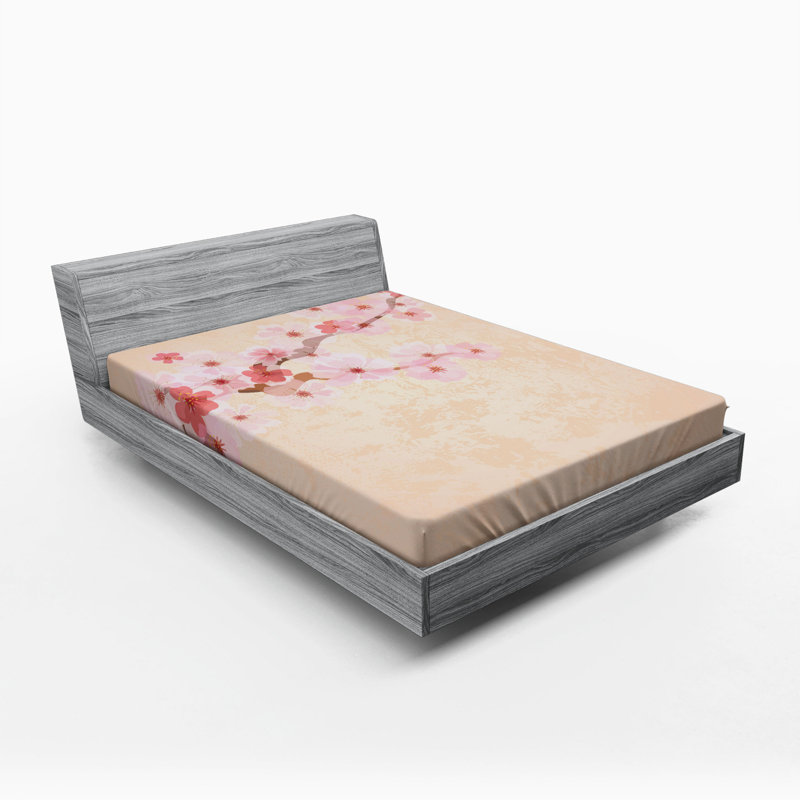 Microfiber Floral Fitted Sheet, Full Fitted Sheet
