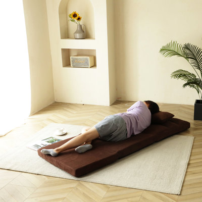 Plancher réglable à 14 positions, triple rabattable, 5 positions inclinables, tissu brun, rembourrage en lin, structure en métal, avec un oreiller pour les nids de famille dans les petits appartements, canapé, surface, rembourrage,