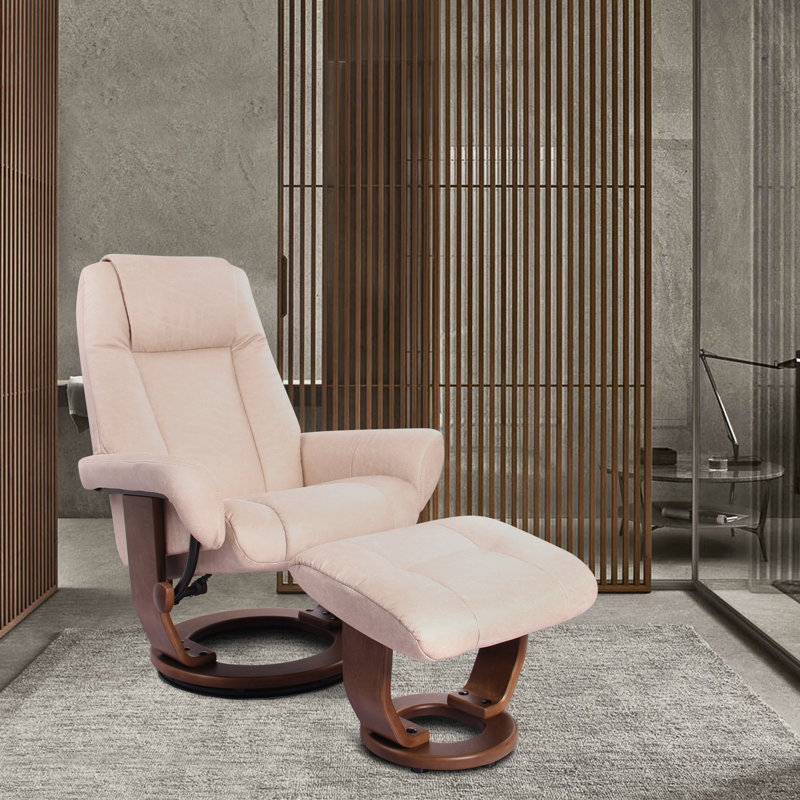  Matanzas Upholstered Swivel Recliner with Ottoman - 360° Swivel, 125° Recline