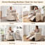 Fauteuil à bascule pivotant à dossier haut 360 avec 2 coussins Beige Nursery Chairs-101193403
