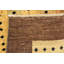 Tapis en laine brun/beige 4 pi x 6 pi 2 po one-of-kind à la main noué la new age Nash