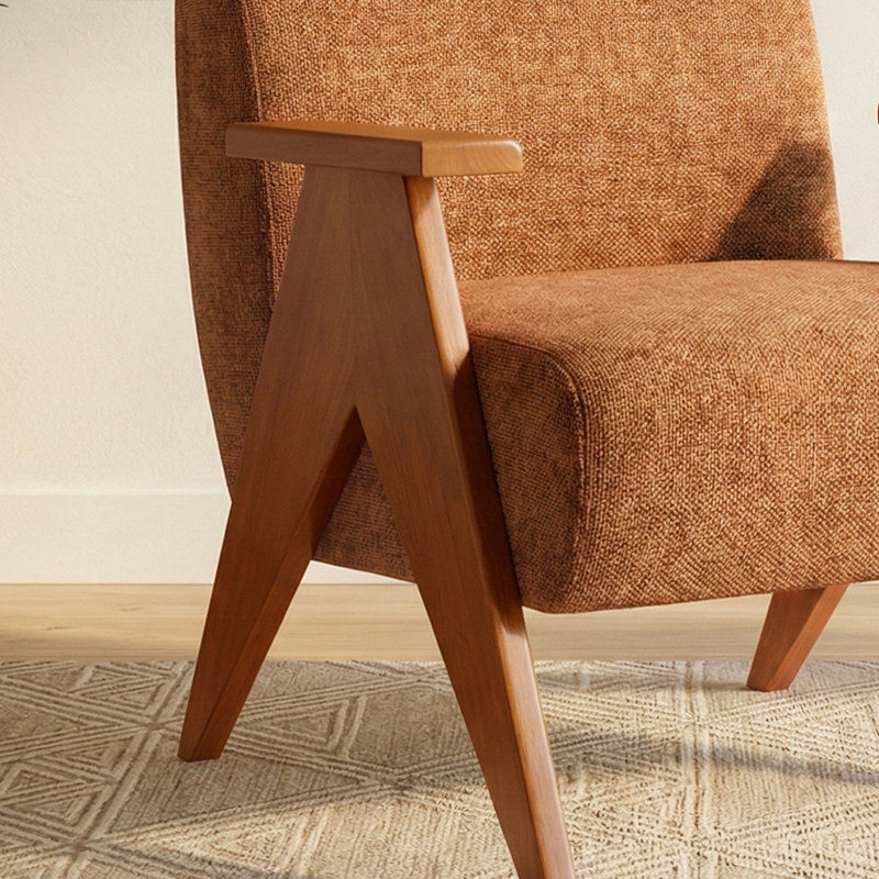 Fauteuil 27,6 po Mid-Century, Orange