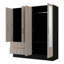 Armoire, deux armoires avec cloisons, noir et gris clair
