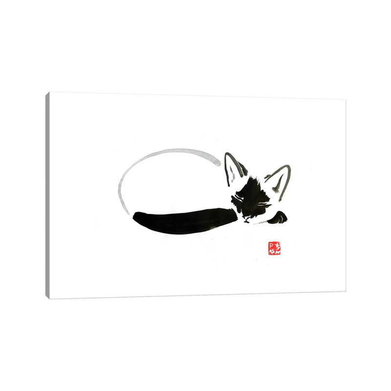 «Sleeping Siamese Cat» par Péchane, reproduction d'art sur toile tendue, H 26 po x l 40 po x 1,5 po
