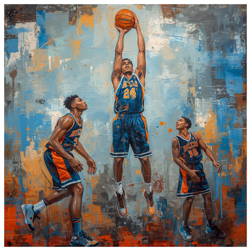 Tapis de bain Basketball, L 34 po x L 21 po