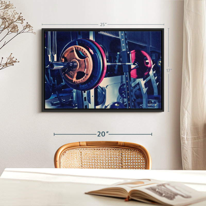 «Gym Barbell Wall Art», H 17 po x l 25 po