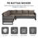 Ingvald Wicker 11 - Person Modular Patio Conversation Sets with Cushions