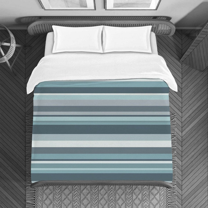 Polyester Striped Duvet Cover, Twin Duvet Cover