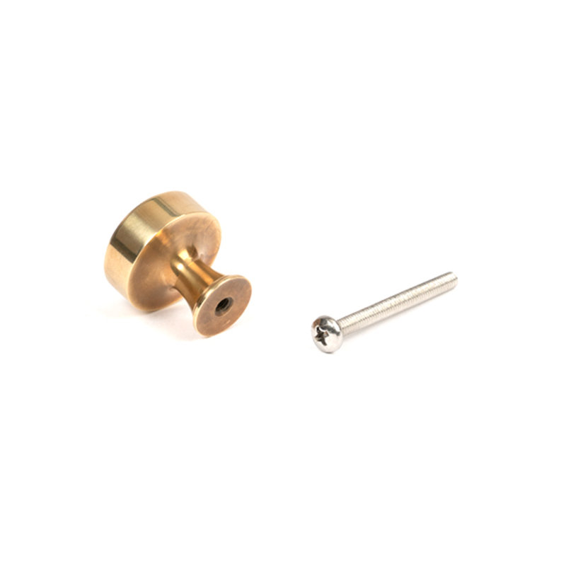 Matt Black Scully Cabinet Knob - 38Mm, 2.5 cm, Aged Brass