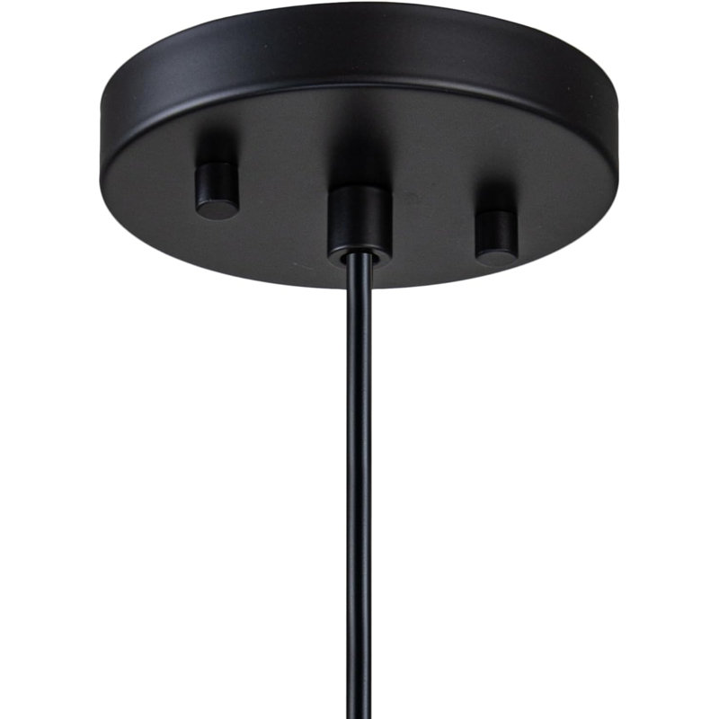 #61175-03-1,Adjustable 1LT Indoor Pendant,Metal Matte inside.7"Wx9"H., Black