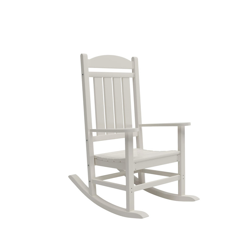 Chaise berçante en plastique Mccaffrey, Blanc