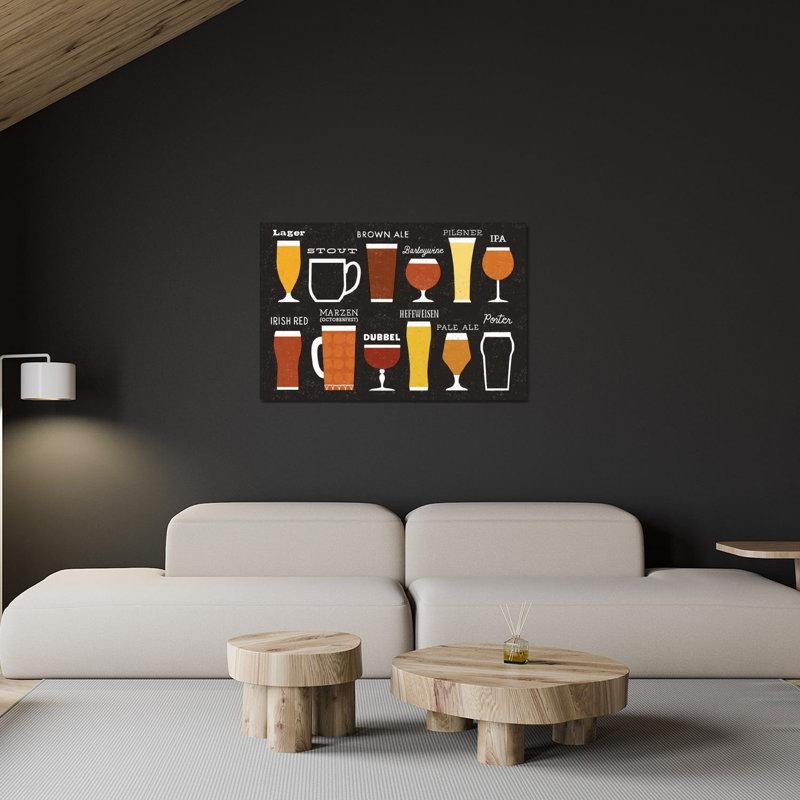 «Craft Beer List» par Michael Mullan, impression sans cadre, H 16 po x l 24 po x P 0,25 po