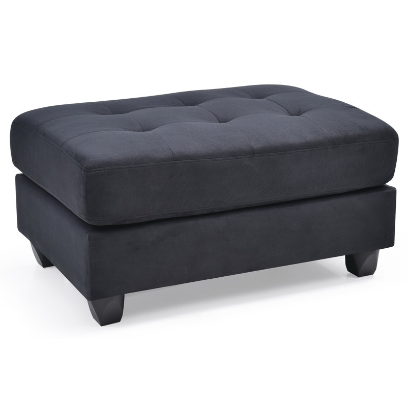 Malone Ottoman, Black, Black