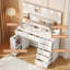Grande coiffeuse blanche 47 "avec miroir et lumières
