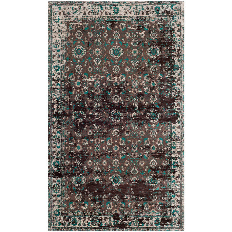 Tapis bleu/beige Albion, Rectangle 4 pi x 6 pi