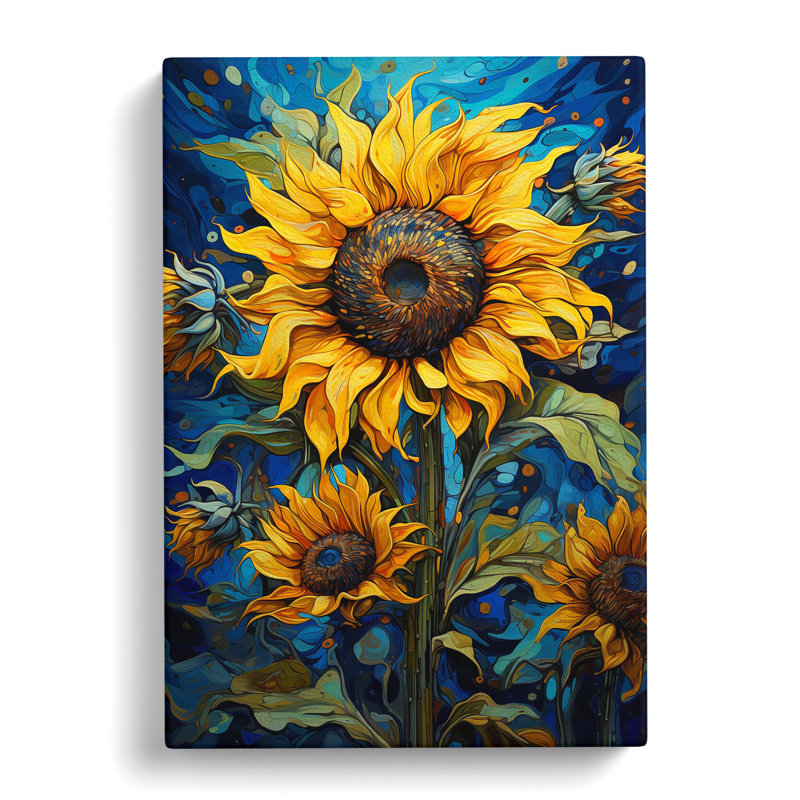 Sunflower Expressionism - No Frame Print, 50cm H x 35cm W x 3cm D