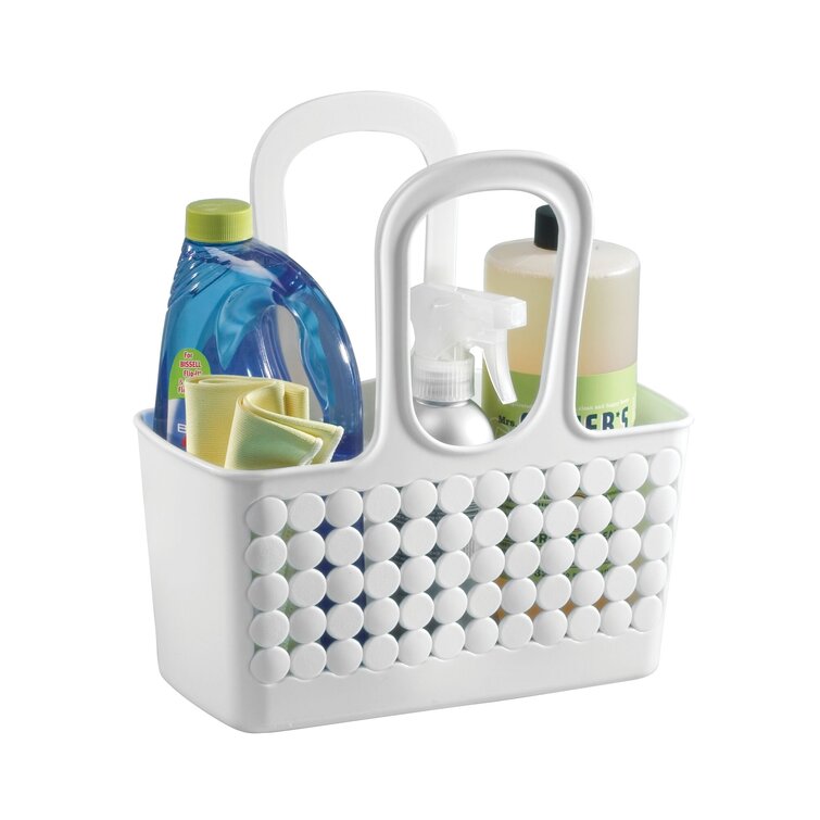 Blue Plastic Shower Caddy Basket Tote for College Dorm Rigid Plastic EUC