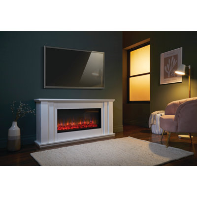 Kesgrave Suncrest 144.1cm W White Electric Fireplace