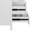 Meuble-lavabo 24 po avec lavabo encastré en céramique, armoire de rangement multifonctionnelle avec trois tiroirs et tablette réglable, panneau de fibres à densité moyenne et bois d'hévéa-114243695