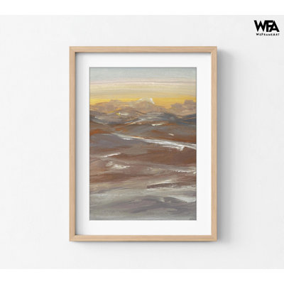 «Scenic Sunrise» par Sally Swatland, décor de lever de soleil abstrait, très grand soleil abstrait, reproduction de peinture, œuvre d'art de la chambre des maîtres