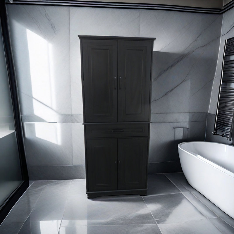 Bathroom Cabinet, Black