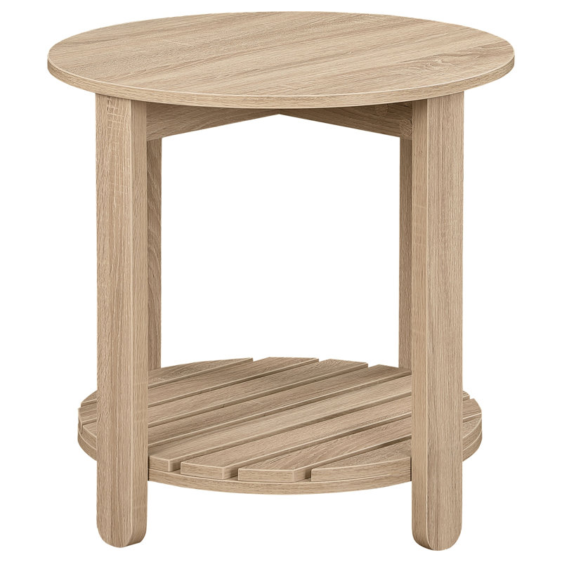 Round Engineered Wood Side End Table