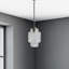 Luminaire suspendu Everly Quinn Pt96r 1Clbk1 avec verre transparent Everly-1342945535
