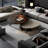 Modern Minimalist Black Coffee Table Set