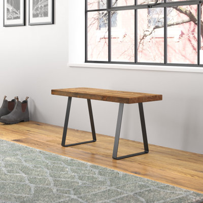 Gazit Wood Bench by Steelside