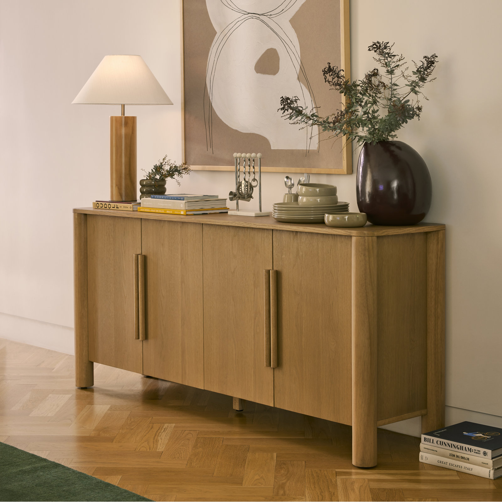 Starr Solid Wood Table Lamp, Walnut