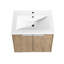 Meuble-lavabo avec lavabo et armoire latérale, structure en contreplaqué de 24 po, fini antirouille, style contemporain